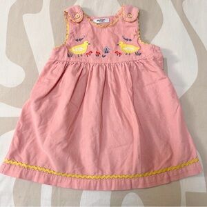 Mini Boden Embroidered Birds Rick Rack Dress